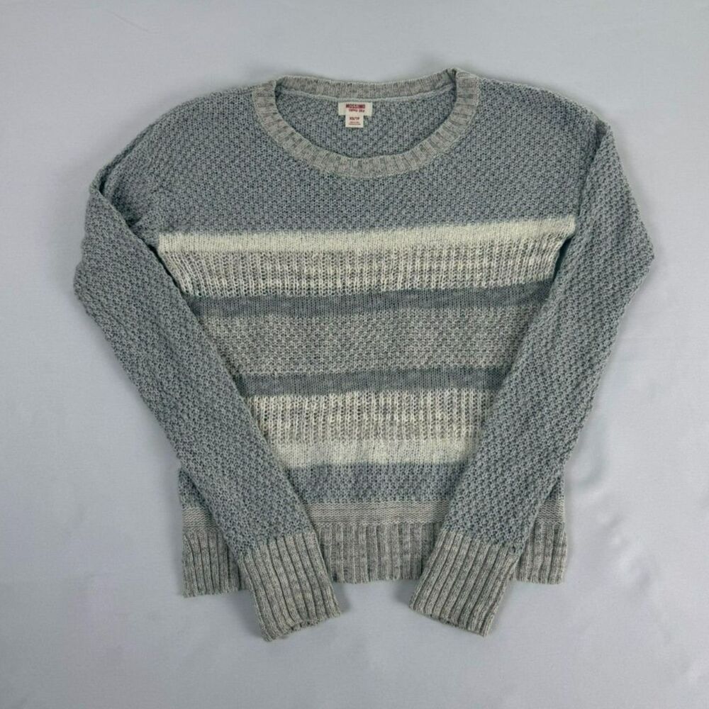 Mossimo Supply Co Women's Gray Striped Sweater - XS